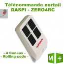 Télécommande portail Daspi ZERO4RC