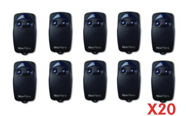 LOT 20 télécommandes NICE FLO2R-S