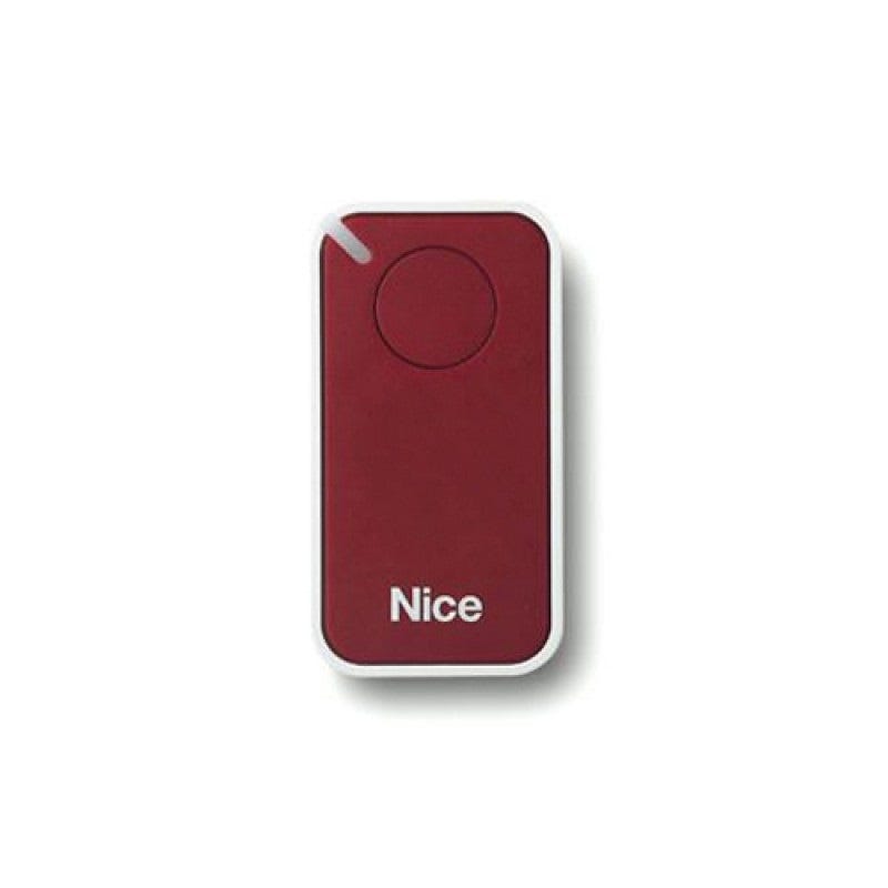 Télécommande portail Nice INTI1R NOUVEAU 433.92 MHz coloris rouge (Compatible avec One2 et Flo2rs)