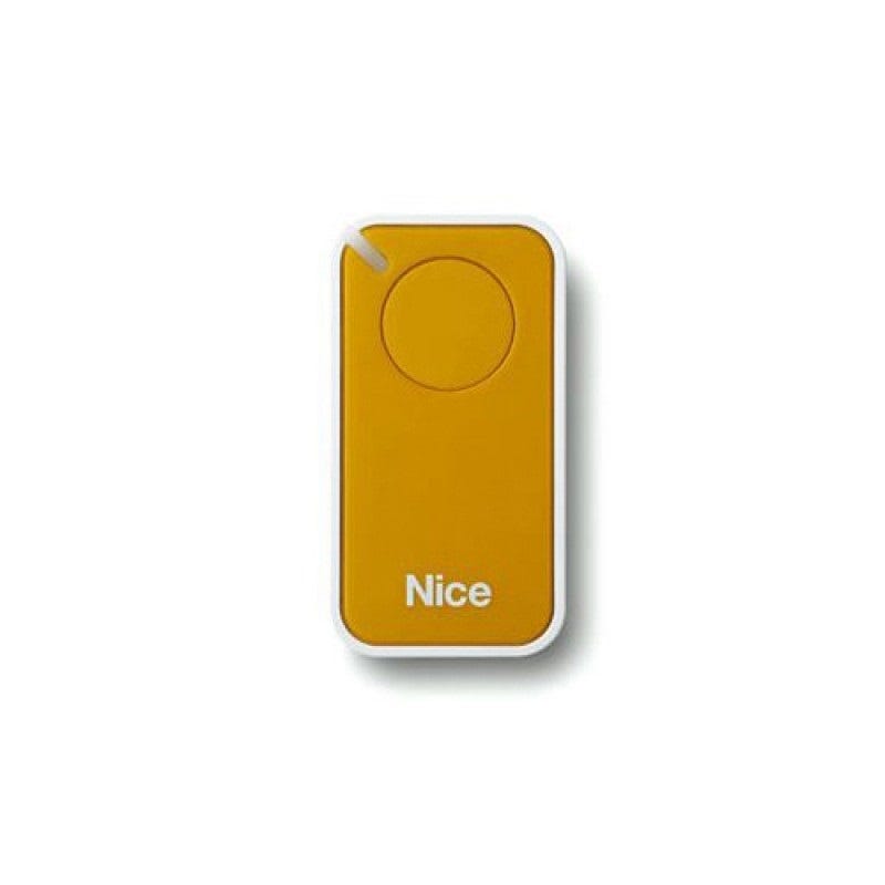 Télécommande portail Nice INTI1Y NOUVEAU 433.92 MHz coloris jaune (Compatible avec One2 et Flo2rs)