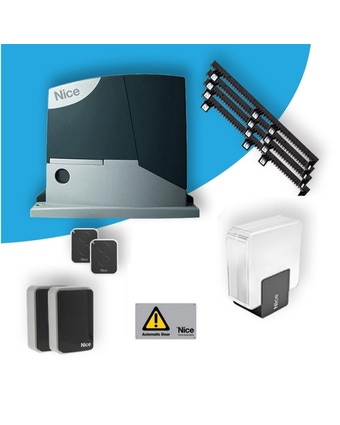 Motorisation portail coulissant KIT NICE ROAD400 + 4m de crémaillères + 3 Télécommandes